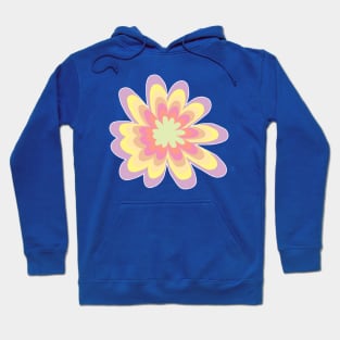 Multi Color Daisy Flower Minimal Graphic Art Hoodie